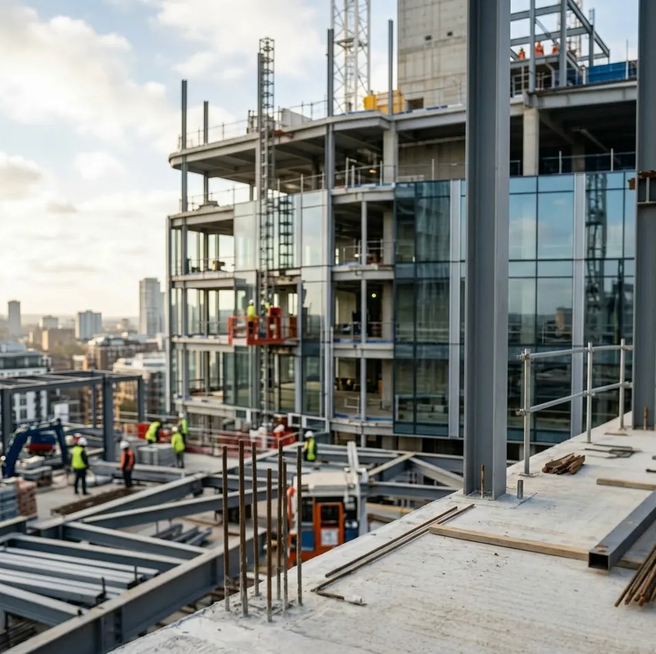 Ingenieur auf Baustelle